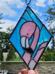 Cutting Edge Stained Glass - diamond flamingo - 1