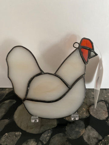 Cutting Edge Stained Glass - small chicken  - 1