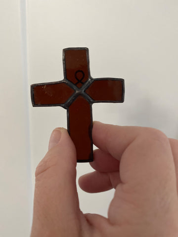 Cutting Edge Stained Glass - small cross - 1