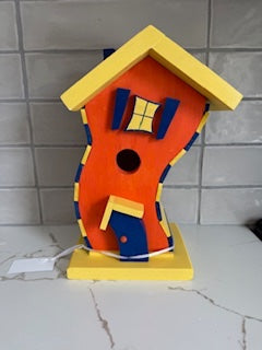 Twisted Feathers - Birdhouse - Orange/Yellow/Blue - 1