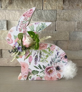 Twisted Feathers Easter Bunny with Flowers - 1