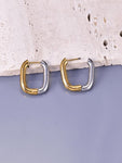 Moon Jewellery - Earrings - Titanium Steel/18kt Gold Plated