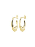 Moon Jewellery - Earrings - Titanium Steel/18kt Gold Plated