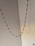 Moon Jewellery - Necklaces - Stainless Steel/18k Gold Plated and Enamel - 16"