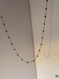 Moon Jewellery - Necklaces - Stainless Steel/18k Gold Plated and Enamel - 16"