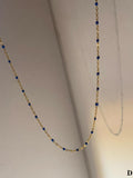 Moon Jewellery - Necklaces - Stainless Steel/18k Gold Plated and Enamel - 16"