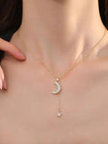 Moon Jewellery - Necklaces - Titanium Steel/18kt Gold Plated