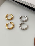 Moon Jewellery - Earrings - Titanium Steel/18kt Gold Plated