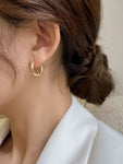 Moon Jewellery - Earrings - Titanium Steel/18kt Gold Plated