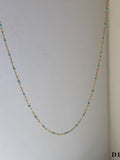 Moon Jewellery - Necklaces - Stainless Steel/18k Gold Plated and Enamel - 16"