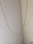 Moon Jewellery - Necklaces - Stainless Steel/18k Gold Plated and Enamel - 16"