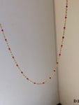 Moon Jewellery - Necklaces - Stainless Steel/18k Gold Plated and Enamel - 16"