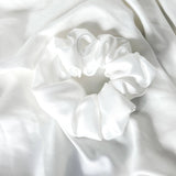 Tana's Scrunchies  - White Satin Scrunchie